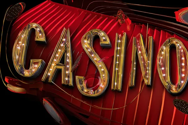 A glamorous woman holding casino chips in a neon-lit environment, representing the premium online casino atmosphere of AMJILI.